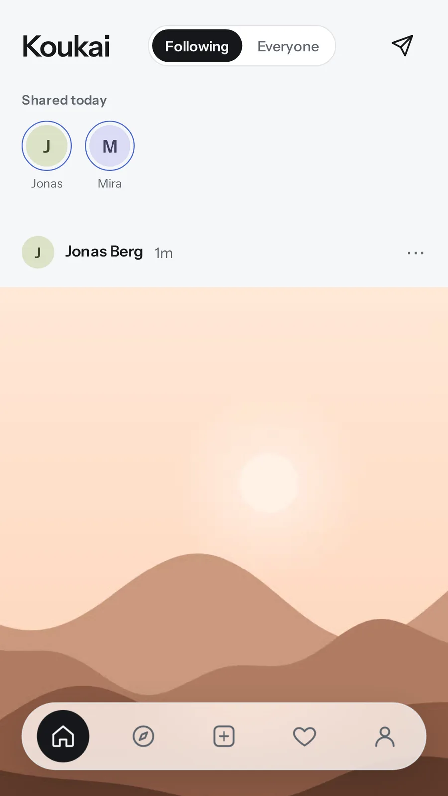 Feed, newest first