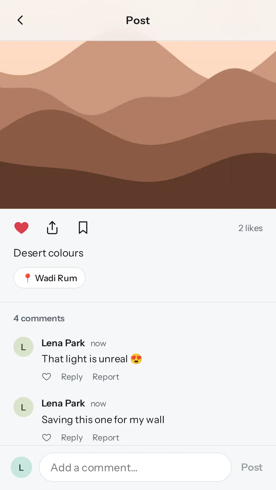 A post and its comments
